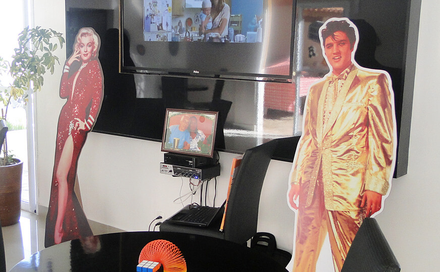 Painéis do Elvis e Marilyn Monroe anos 70
